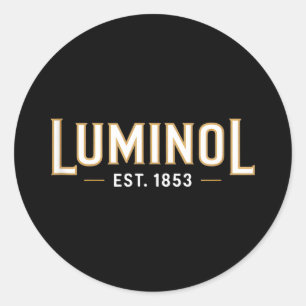 Sticker Rond Luminol drôle citation vintage depuis 1853 rétro L