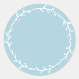 Sticker Rond Luminosité bleu maison rustique Écrire sur