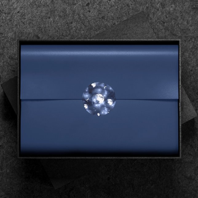 Sticker Rond Luminosité de la lune | Phases de la lune dans les (Créateur téléchargé)