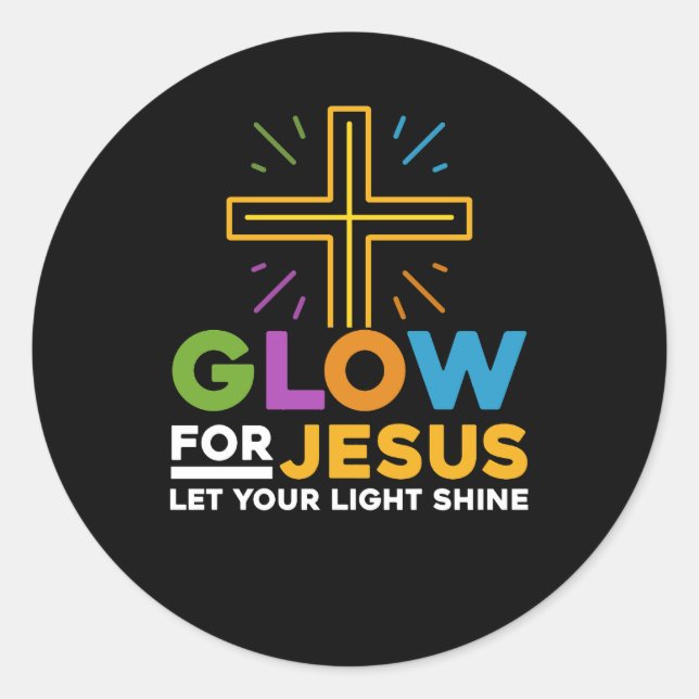 Sticker Rond Luminosité Pour Jésus Laisser Votre Lumière Foi Br (Devant)