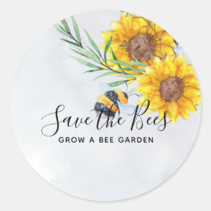 Sticker Rond L'un des types SAUVER LES ABEILLES Personnalisé