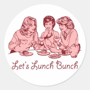 Sticker Rond Lunch Bunch 50's rétro graphic