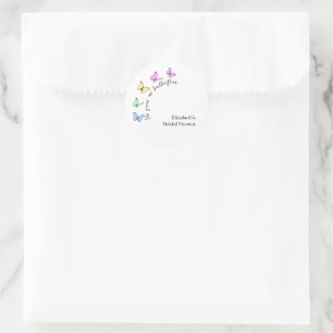 Sticker Rond Lunch de mariage Il Me Donne Des Papillons