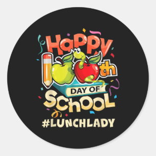 Sticker Rond Lunch Lady Bonne 100E Jour D'École