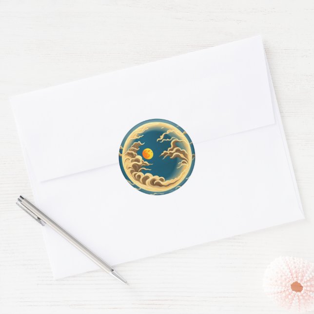 Sticker Rond Lune (Enveloppe)
