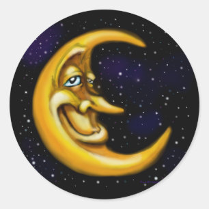 Sticker Rond Lune