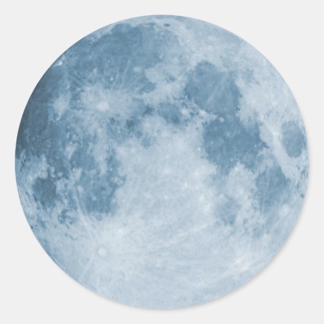 Sticker Rond Lune bleue (Devant)