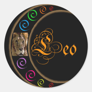 Sticker Rond Lune Celestrial Leo