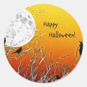 Sticker Rond Lune d'automne