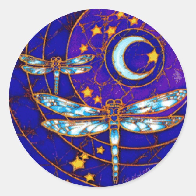 Sticker Rond lune de libellules (Devant)