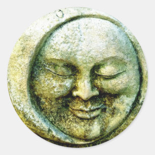 Sticker Rond Lune mystique