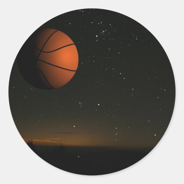 Sticker Rond Lune orange (Devant)