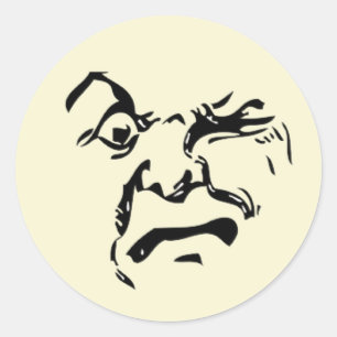 Sticker Rond Lune vintage