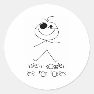 Sticker Rond Lunettes de sécurité