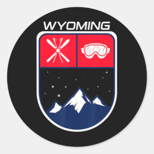Sticker Rond Lunettes de ski pour skieur de piste de ski de mon