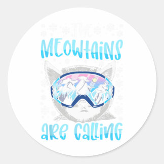 Sticker Rond Lunettes de ski snowboard drôle ski snowboarding C