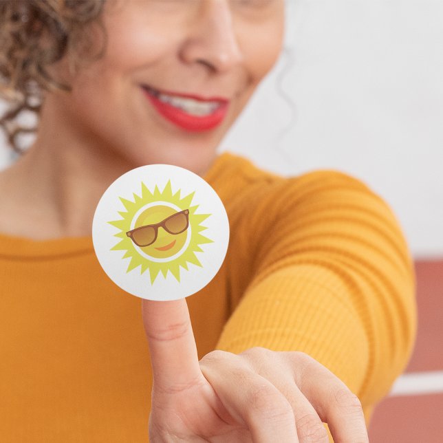 Sticker Rond Lunettes de soleil (Créateur téléchargé)