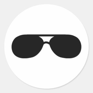 Sticker Rond lunettes de soleil