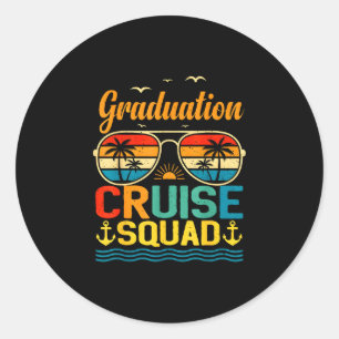 Sticker Rond Lunettes de soleil de groupe de croisière de remis