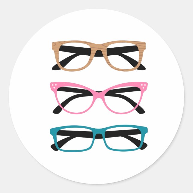 Sticker Rond Lunettes de vue (Devant)