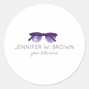 Sticker Rond Lunettes de vue optométriste minimaliste