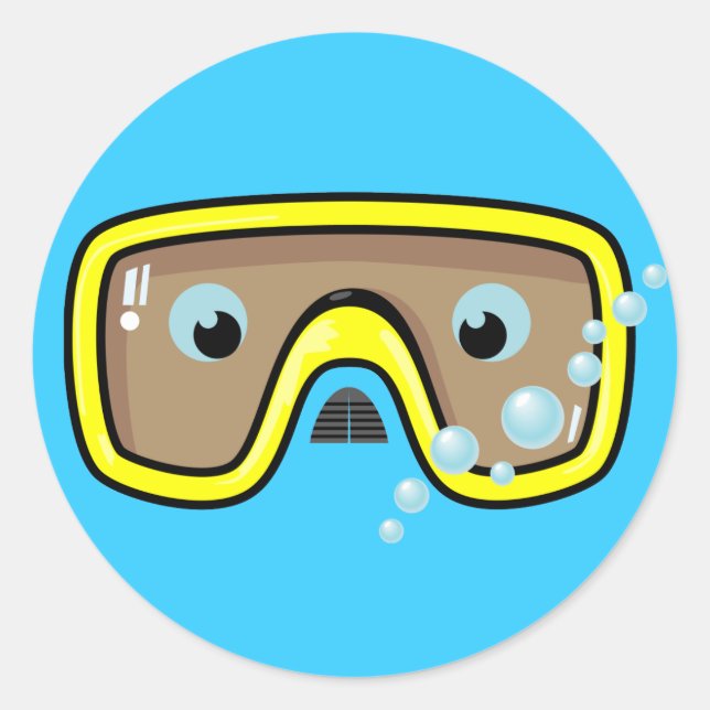 Sticker Rond Lunettes jaunes (Devant)