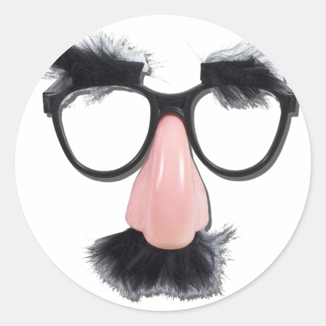 Sticker Rond LunettesMoustachesourcils090411 (Devant)