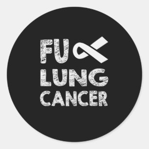 Sticker Rond Lung Cancer Awareness Pearl Ribbon