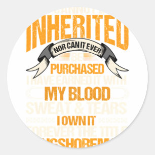 Sticker Rond L'Union Ilwu Longshore Possède Fièrement Le Titre