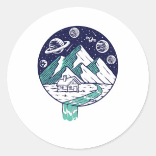 Sticker Rond L'univers
