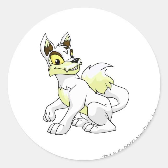 Sticker Rond Lupe blanc (Devant)