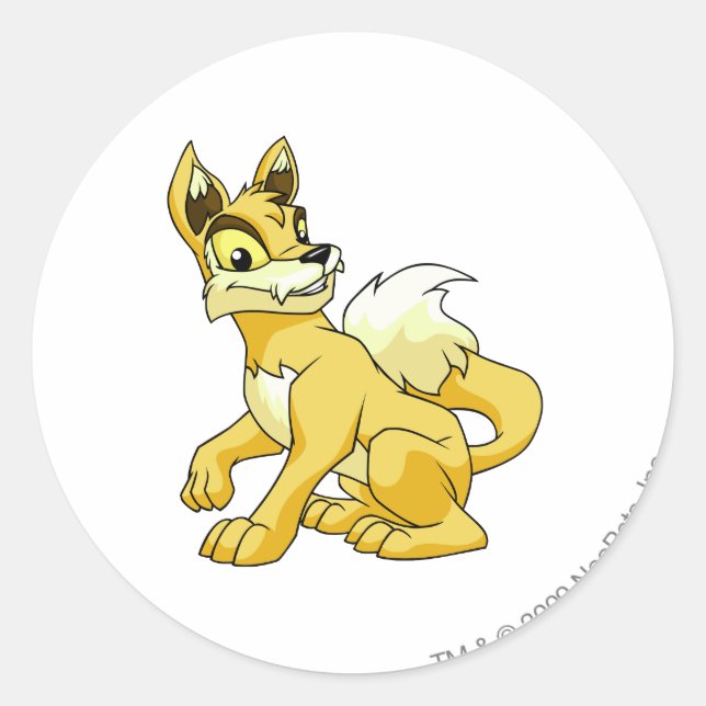 Sticker Rond Lupe jaune (Devant)