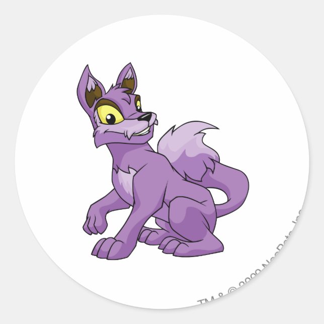 Sticker Rond Lupe violet (Devant)