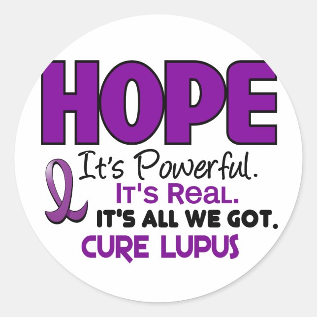 Sticker Rond Lupus HOPE 1 (Devant)
