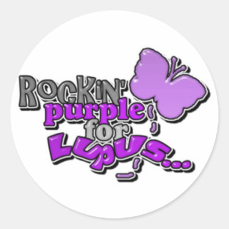 Sticker Rond Lupus...Rockin' pour une cure