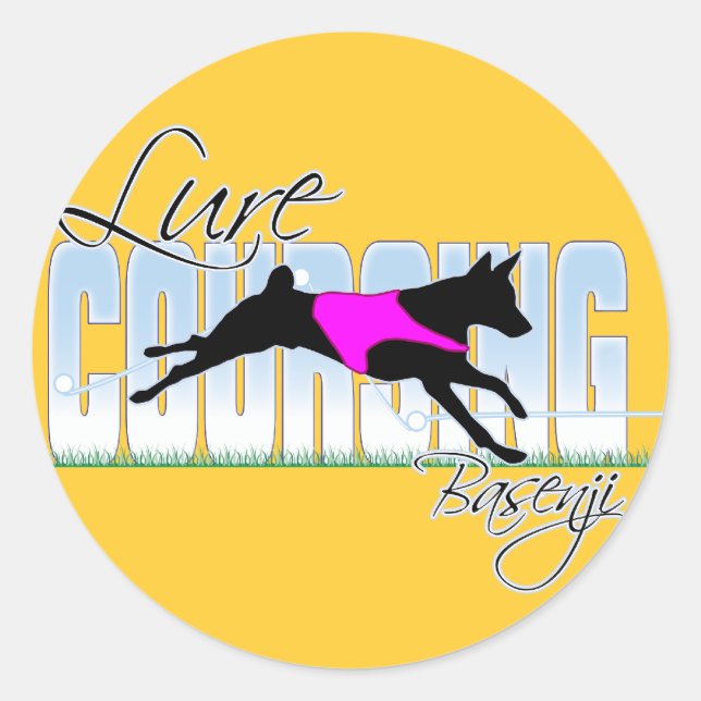 Sticker Rond Lure Courant Basenji (Devant)