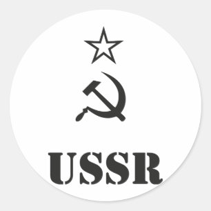 STICKER ROND L'URSS/CCCP/URSS