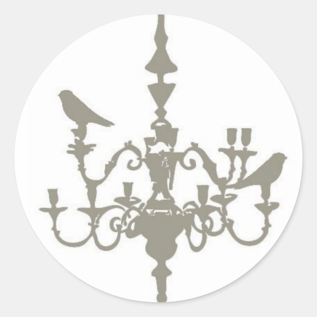 Sticker Rond Lustre Lovebird (Devant)
