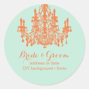 Sticker Rond Lustre orange celosia de Pix-Dezines