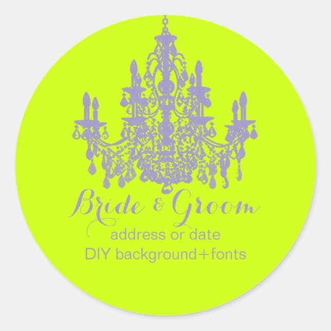Sticker Rond lustre tulipe violet PixDezines (Devant)