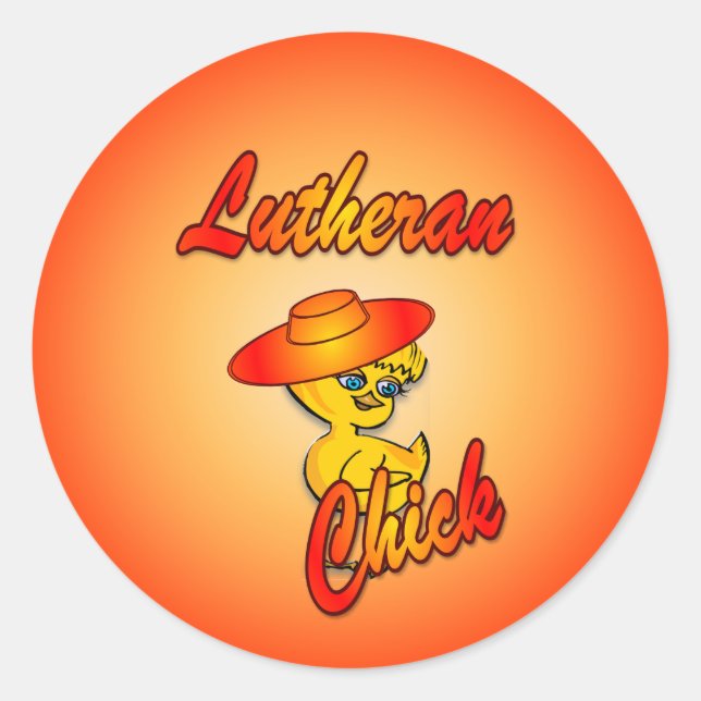 Sticker Rond Lutheran Chick #5 (Devant)