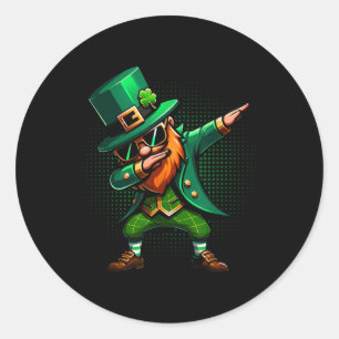 Sticker Rond Lutin qui Dabbing Cadeaux Drôles Hommes Enfants Ga