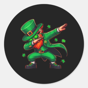 Sticker Rond Lutin qui Dabbing Drôle Hommes Enfants Garçons St