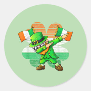 Sticker Rond Lutins qui font le dab pour garçons et hommes jeun