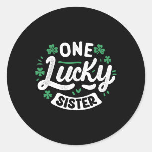 Sticker Rond Lutins Saint Paddy Trèfle Irlandais Vendre Jouez
