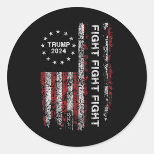 Sticker Rond Lutte 2024 - Élection du président Trump