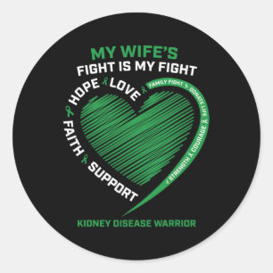 Sticker Rond Lutte contre la maladie Mari Maris Femme Hommes Fe