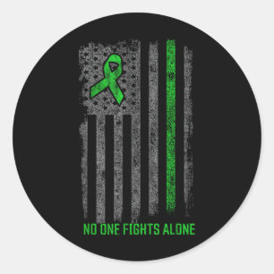 Sticker Rond Lutte contre la santé mentale Drapeau américain Dr