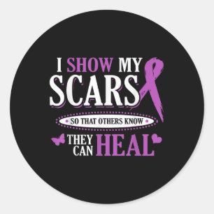 Sticker Rond Lutte contre la violence domestique Ribbon T Chemi