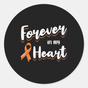 Sticker Rond Lutte contre le cancer du sang Perte de ruban Aime